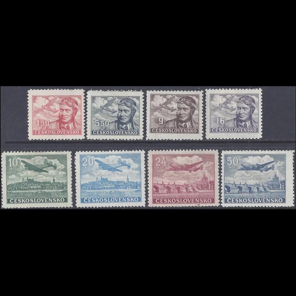 Séria známok československo 1946-1947 - letecké motívy - znamky-1946-L17-24