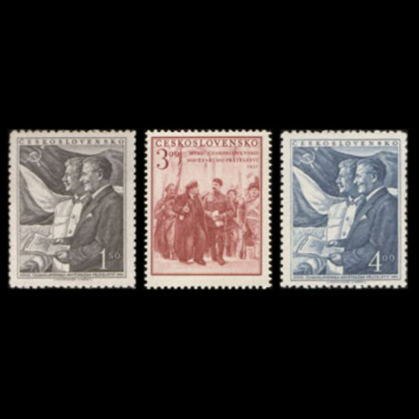 Séria známok československo 1951 - zčssp - znamky-1951-696-698