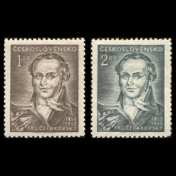 Séria známok československo 1952 - františek ladislav čelakovský - znamky-1952-753-54