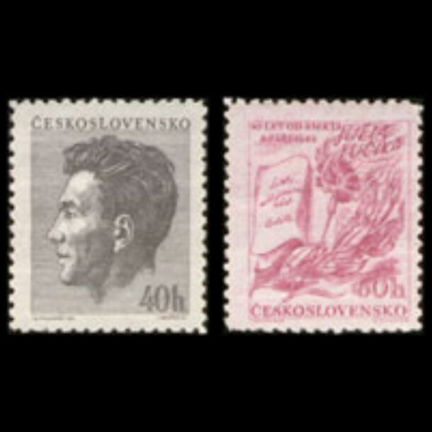 Séria známok československo 1953 - július fučík - znamky-1953-819-20
