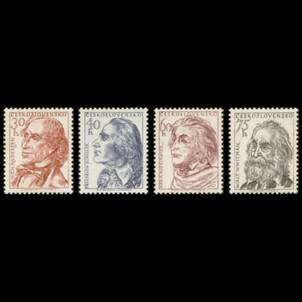 Séria známok československo 1955 - svetové kultúrne osobnosti - znamky-1953-941-44