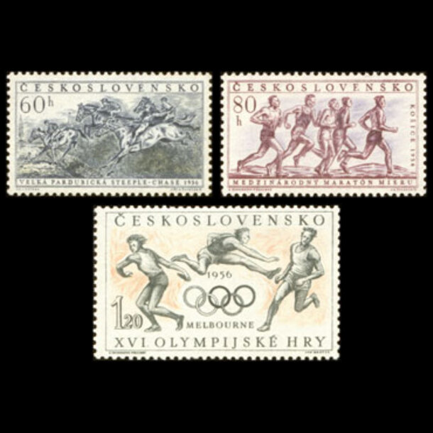Séria známok československo 1956 - šport (časť 2) - znamky-1956-981-83