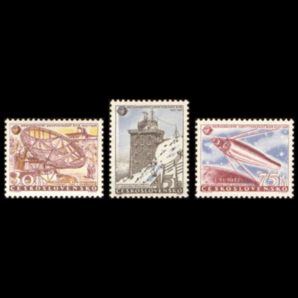 Séria známok československo 1957 - geofyzikálny rok - znamky-1957-1055-57