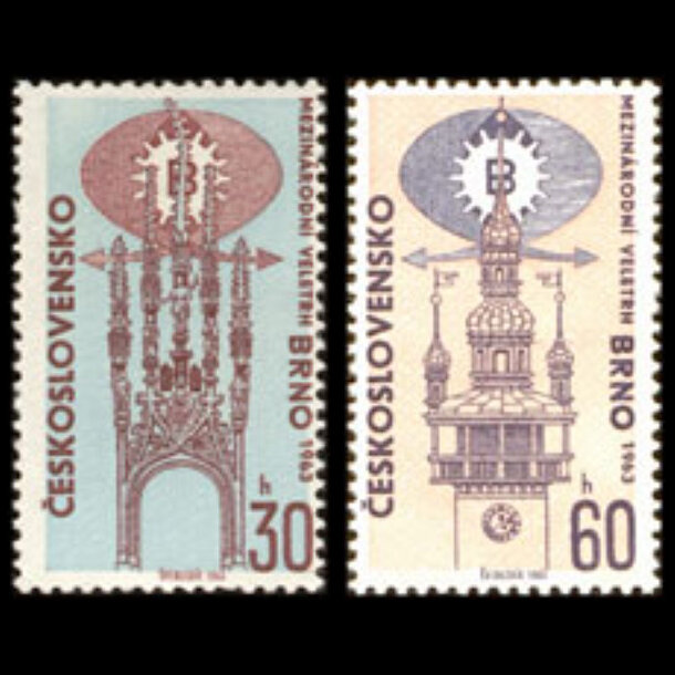 Séria známok československo 1963 - veľtrh brno - znamky-1962-1416-17