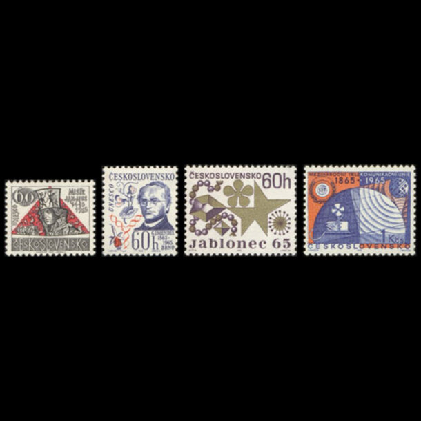 Séria známok československo 1965 - významné výročia i. - znamky-1965-1556-59