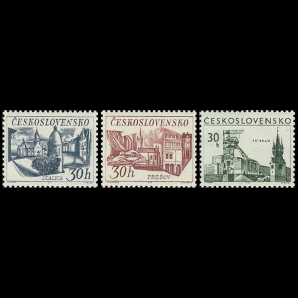 Séria známok československo 1967 - mestá ii. - znamky-1967-1721-23