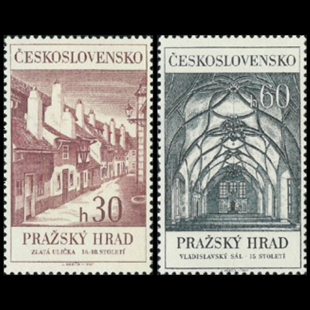 Séria známok československo 1967 - pražský hrad - znamky-1967-1705-06