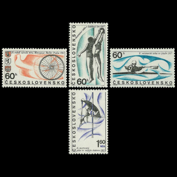 Séria známok československo 1967 - šport - znamky-1967-1701-04
