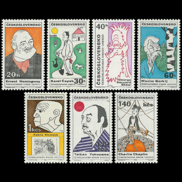 Séria známok československo 1968 - kultúrne osobnosti - znamky-1968-1832-38
