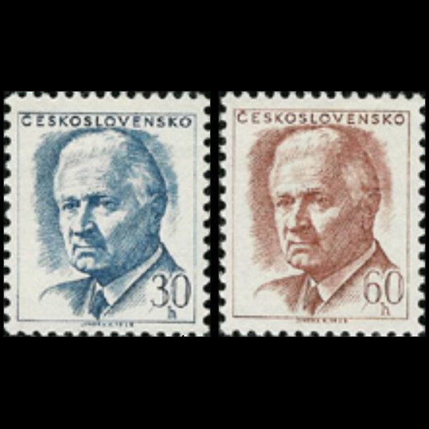 Séria známok československo 1968 - ludvík svoboda - znamky-1968-1787-88
