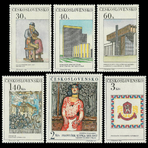 Séria známok československo 1968 - nová praha - znamky-1968-1792-97