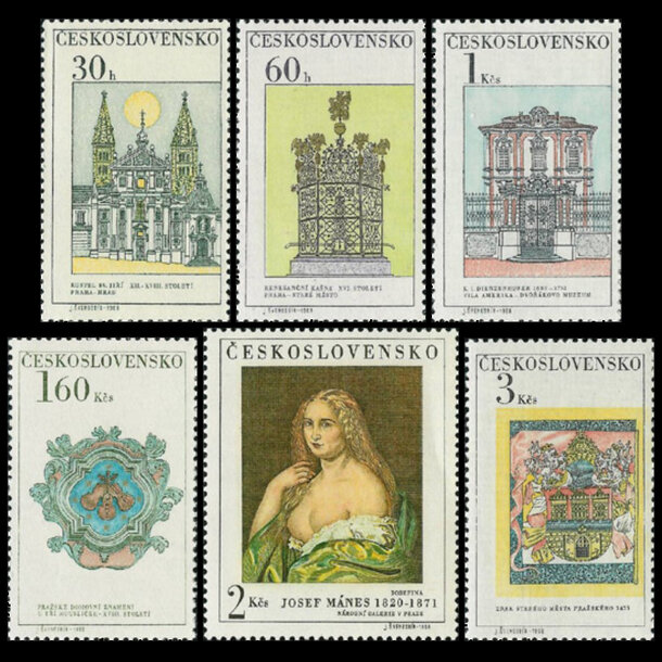 Séria známok československo 1968 - stará praha - znamky-1968-1798-03