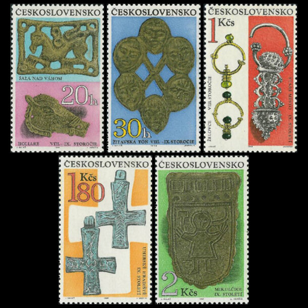 Séria známok československo 1969 - archeologické objavy - znamky-1969-1898-02