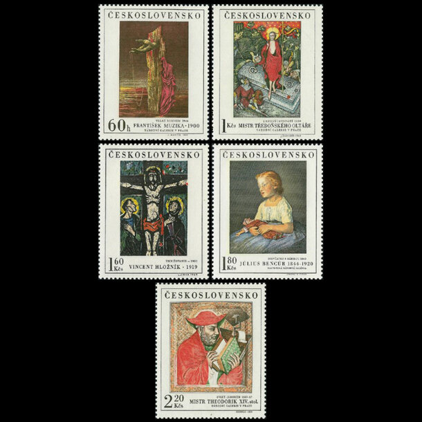 Séria známok československo 1969 - umenie - znamky-1969-1910-14