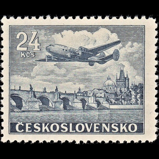 Známka československo 1946 - let praha - new york - znamky-1946-L16a