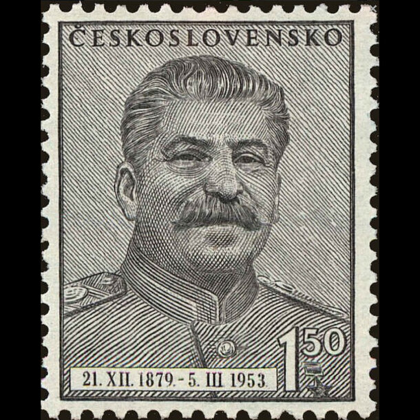 Známka československo 1953 - úmrtie j. v. stalina - znamky-1953-792
