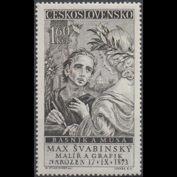 Známka československo 1958 - max švabinský - znamky-1958-1092