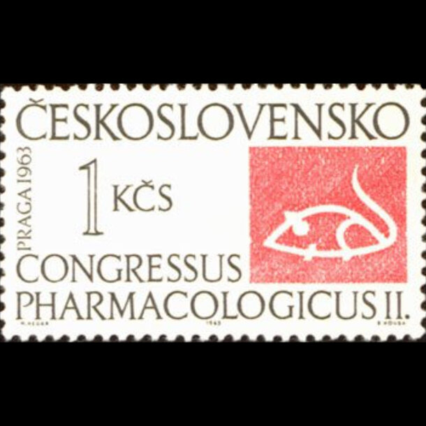 Známka československo 1963 - farmakologický kongres - znamky-1962-1423