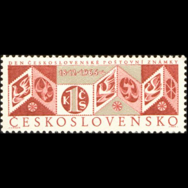 Známka československo 1965 - deň poštovej známky - znamky-1965-1590
