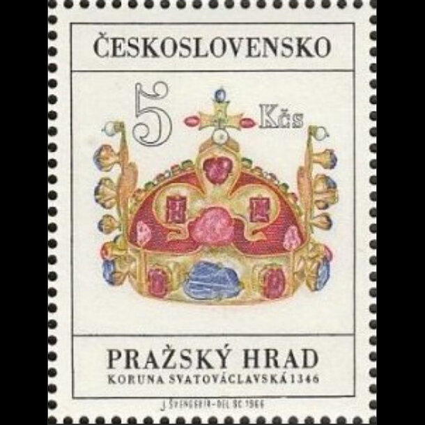 Známka československo 1966 - pražský hrad - znamky-1966-1619