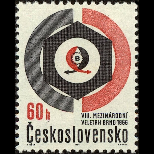 Známka československo 1966 - veľtrh brno - znamky-1966-1644
