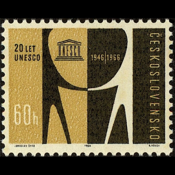 Známka československo 1966 - výročie unesco - znamky-1966-1615