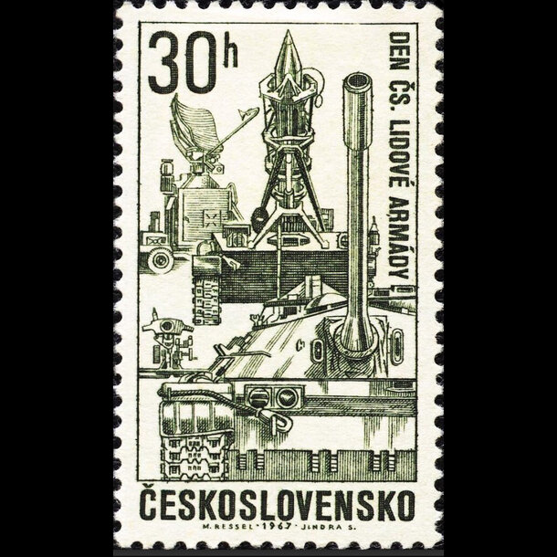 Známka československo 1967 - deň čs. armády - znamky-1967-1737