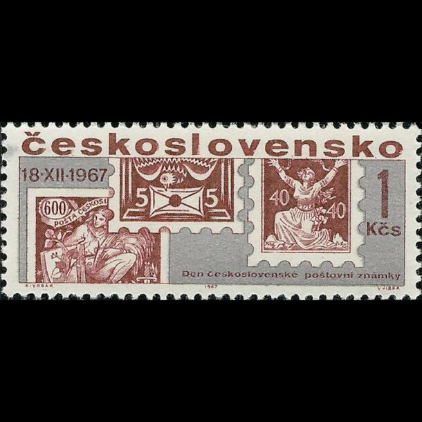 Známka československo 1967 - deň poštovej známky - znamky-1967-1761