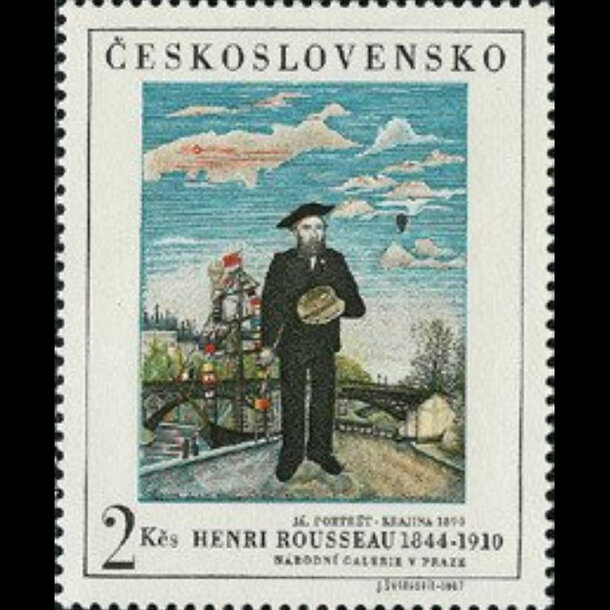 Známka československo 1967 - henri rousseau - znamky-1967-1718