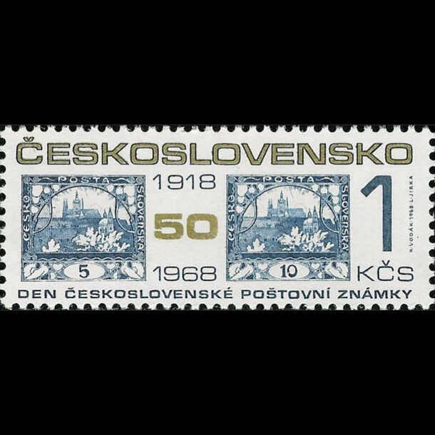 Známka československo 1968 - deň poštovej známky - znamky-1968-1850