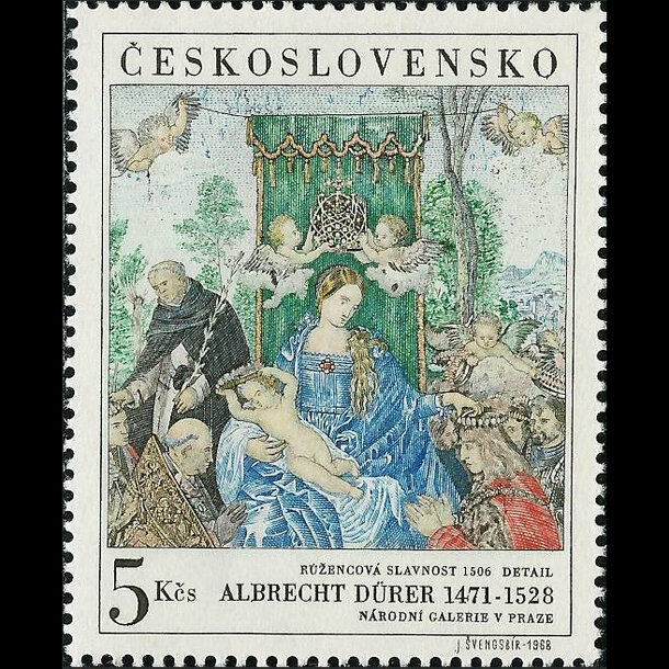 Známka československo 1968 - ružencová slávnosť - znamky-1968-1805