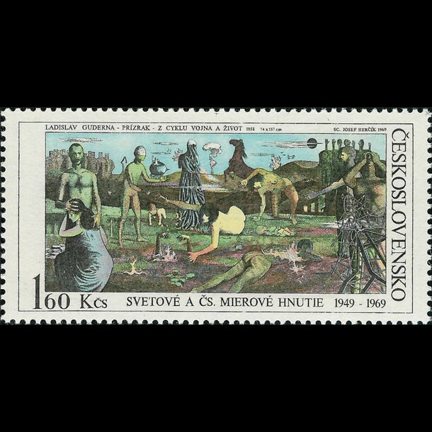 Známka československo 1969 - mierové hnutie - znamky-1969-1869