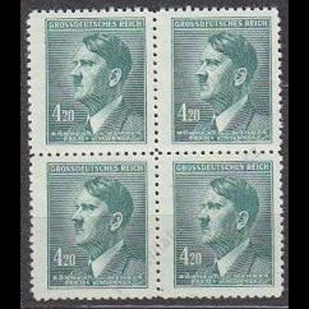 Známka protektorát čechy a morava 1945 - adolf hitler (štvorblok) - znamky-pcm-1945-142B