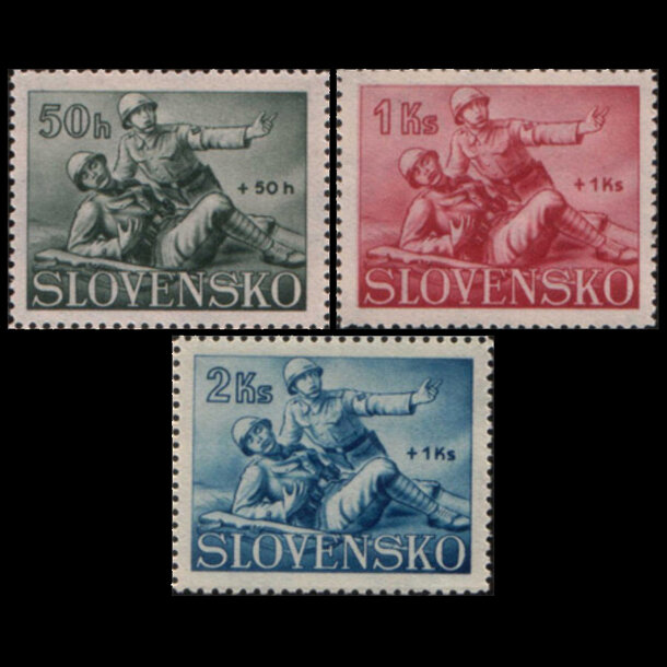 Séria známok slovensko 1941 - červený kríž - znamky-1941-88-90