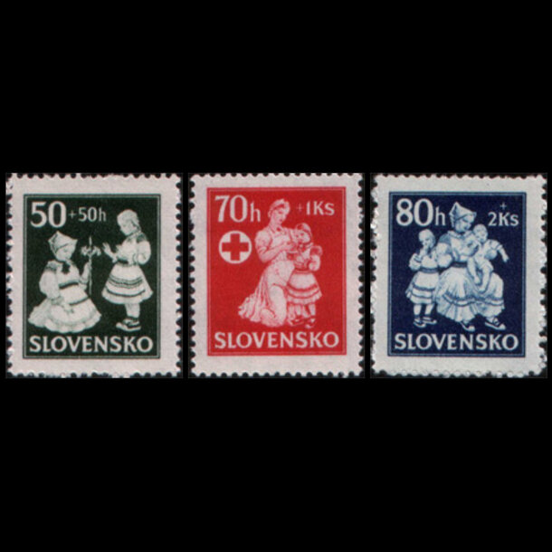 Séria známok slovensko 1943 - dobročinné - znamky-1943-112-14