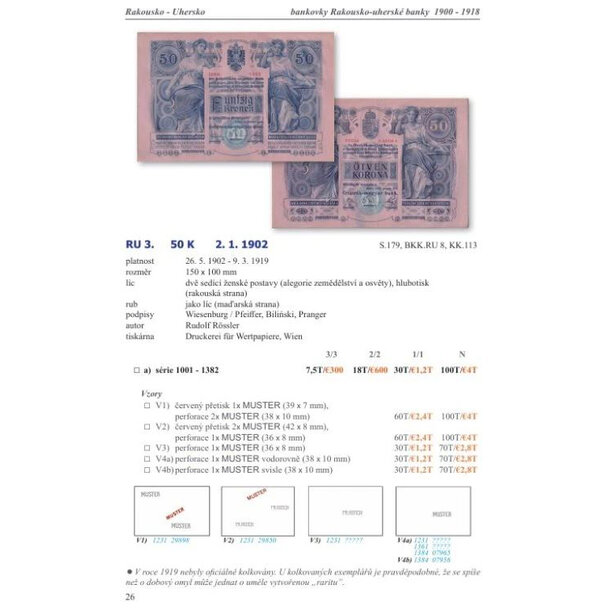Katalóg papierové platidlá na území čiech, moravy a slovenska 1900 - 2026 - tvrdá väzba - Katalóg Papierové platidlá ČSR, ČR a SR 1900-2026-2
