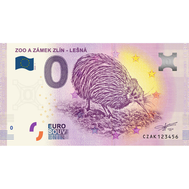0 euro souvenir 2020 - zoo a zámek zlín - AK_0-euro-souvenir-zoo-zamek-zlin-a-hr