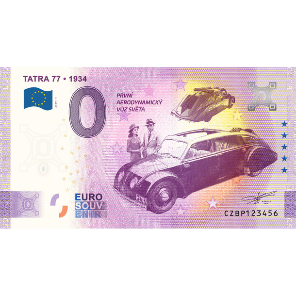 0 euro souvenir 2024 - tatra 77 - 1934 - BP_0-euro-souvenir-TATRA-77-a-hr