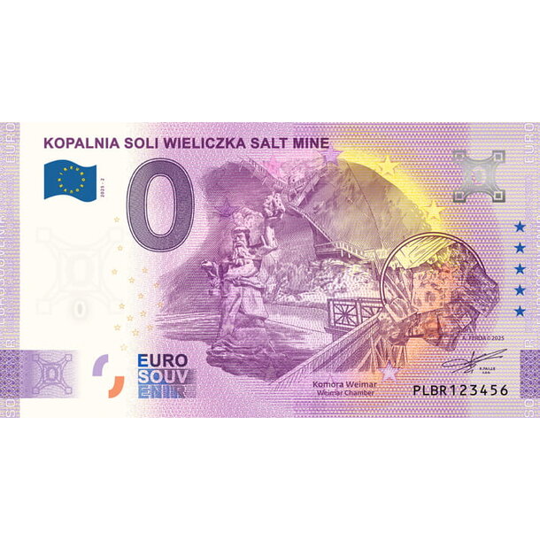 0 euro souvenir 2025 - kopalnia soli wieliczka salt mine - 0-euro-souvenir-wieliczka-mine-a-2
