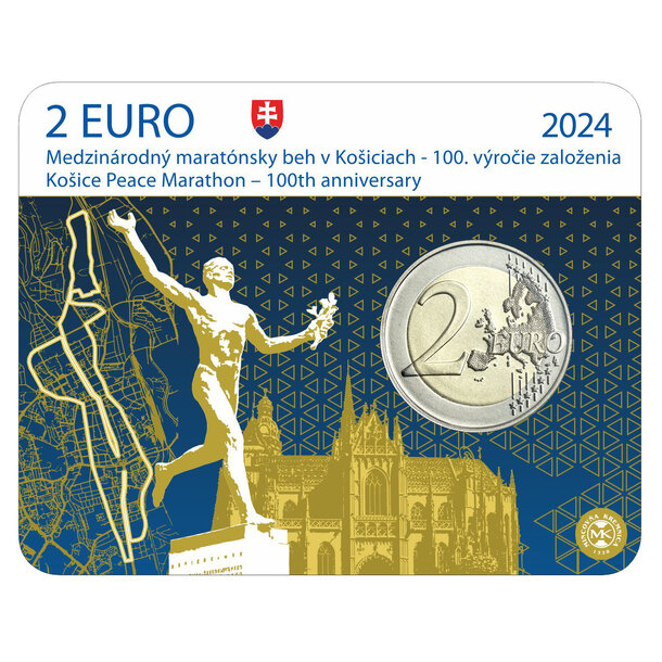 2 € slovensko 2024 - košický maratón - coincard - 2 € Slovensko 2024 - Košický maratón - coincard-1