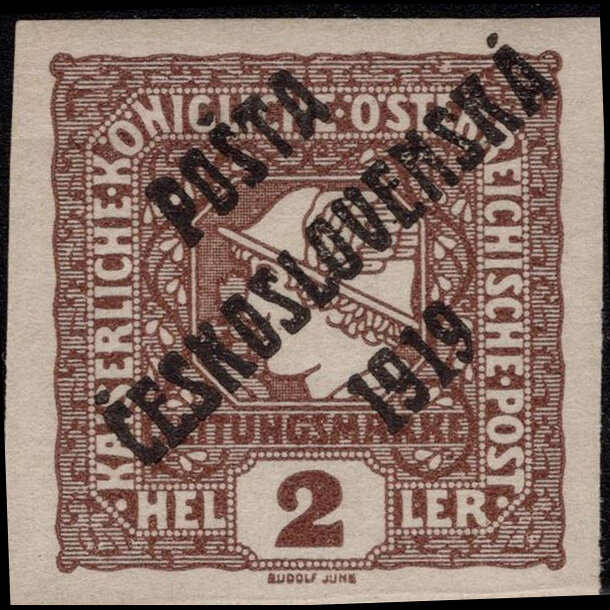 Známka československo 1919 - 2 h novinová známka - pretlač 1919 - znamky-1919-99
