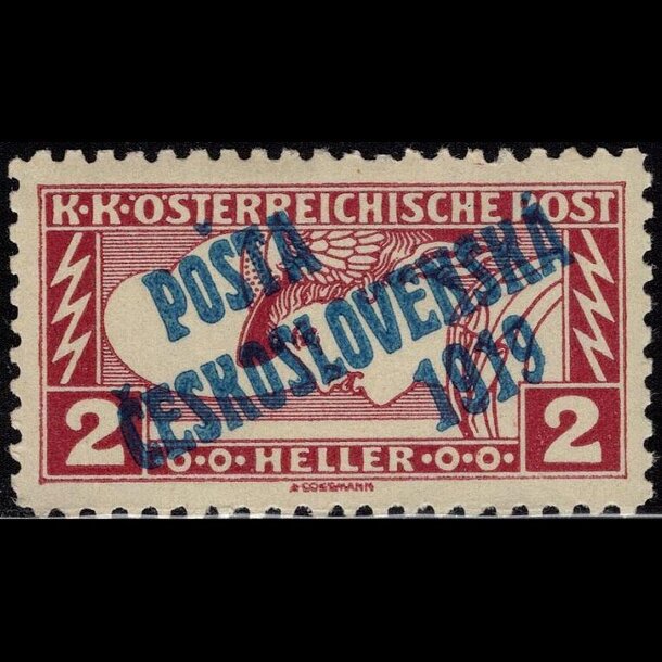 Známka československo 1919 - 2 h rakúska expres pošta - pretlač 1919 - znamky-1919-69B