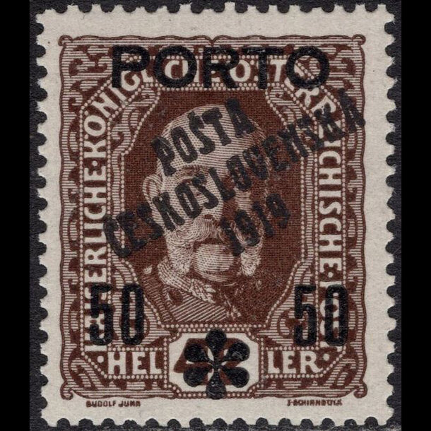 Známka československo 1919 - 50/42 h porto - pretlač 1919 - znamky-1919-97