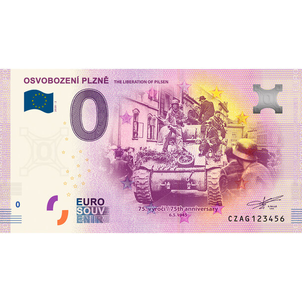 0 euro souvenir 2020 - osvobození plzňe - AG_0-euro-souvenir-plzen-v2-a-hr