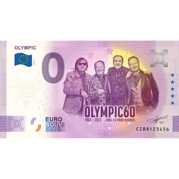 0 euro souvenir česko 2022 - olympic - anniversary - 0-euro-souvenir-olympic-a-hr-anniversary
