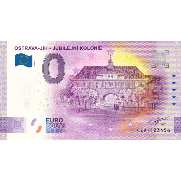 0 euro souvenir česko 2024 - ostrava-jih - AF4_0-euro-souvenir-ostrava-v4-a-hr