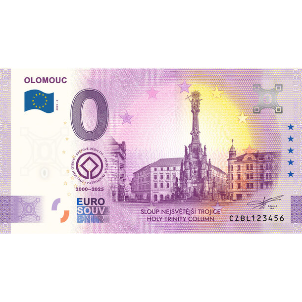 0 euro souvenir česko 2025 - olomouc - BL2_0-euro-souvenir-olomouc-v2-a-hr