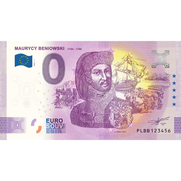 0 euro souvenir poľsko 2021 - maurycy beniowski - 0 Euro Souvenir 2021 - Maurycy Beniowski