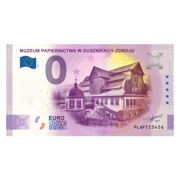 0 euro souvenir poľsko 2021 - muzeum papiernictwa w dusznikach zdroju - 0-euro-souvenir-muzeum-papiernictwa-a-hr