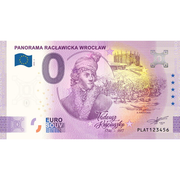 0 euro souvenir poľsko 2025 - panorama racławicka wrocław - 0-euro-souvenir-wroclaw-v2-a-2